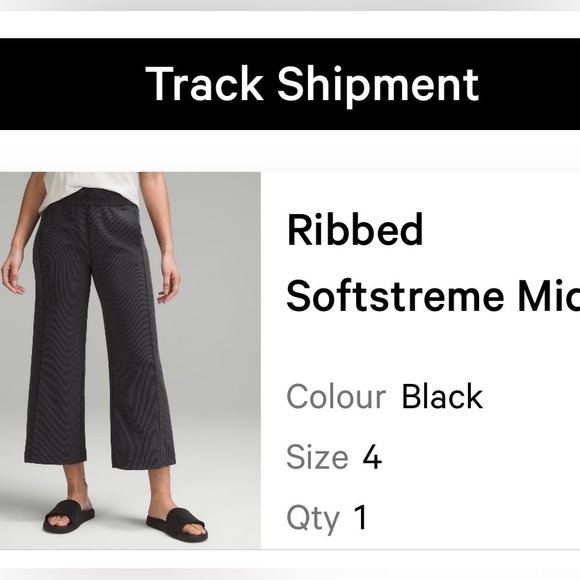 Lululemon Ribbed Softstream Mid rise Pant Size 4 - Picture 4 of 4